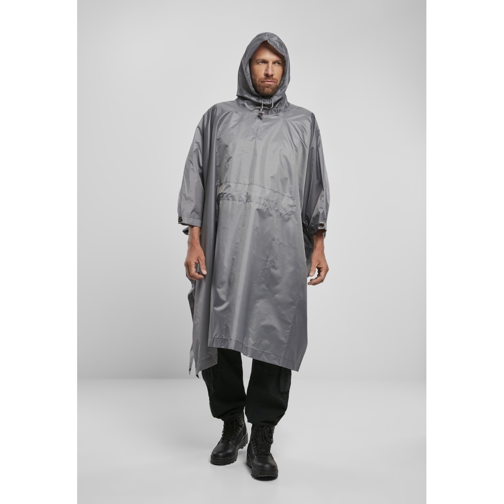 Brandit - Ripstop Poncho anthracite one size Regenponcho - One size - Grau